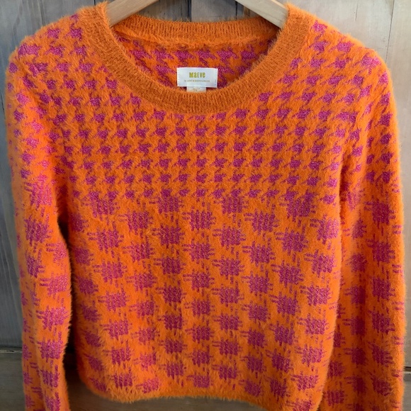 Me+Em Orange and Pink Women's Sweater - Picture 1 of 3